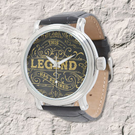 Vintage Black-Gold-Legende Armbanduhr