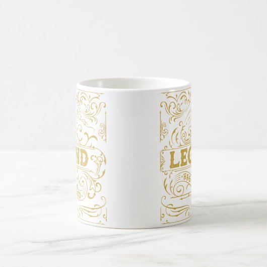 Vintage Black-Gold-Legende Kaffeetasse (Mittel)