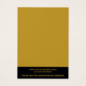 Vintage Black Gold Necklace Schmuckkarte (Rückseite)