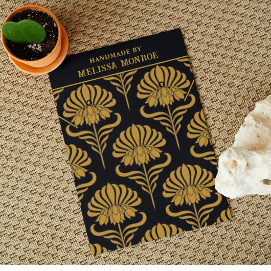 Vintage Black Gold Necklace Schmuckkarte