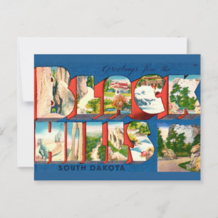 Vintage Black Hills SD Grußpostkarte Postkarte