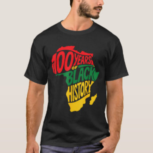 Vintage Black History Month 100 Design T-Shirt