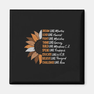 Vintage Black History Month Sunflower Dream Like M Magnet