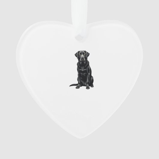 Vintage Black Labrador Retriever Dog Portrait Illu Ornament (Vorderseite)
