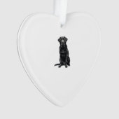 Vintage Black Labrador Retriever Dog Portrait Illu Ornament (Vorderseite)