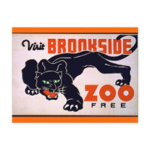 Vintage Black Panther Postkarte