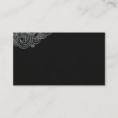 Vintage Black Swirl Wedding Placecards Platzkarte (Rückseite)