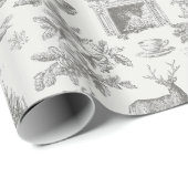 Vintage Black Winter Seamless Pattern Holiday Geschenkpapier (Rolleneckpunkt)