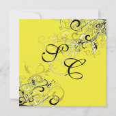 VINTAGE BLACK-WIRBEL/Tageslicht Einladung (Vorderseite)