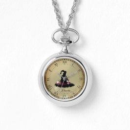 Vintage Black Witch Hat Gold Stars NecklaceEwatch Armbanduhr