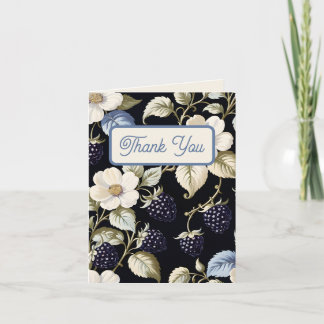 Vintage-Blackberry-Botanical-Brautjungferfeier Dankeskarte