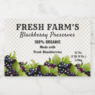Vintage BlackBerry Fruchtkonservierung Jar Label Lebensmitteletikett