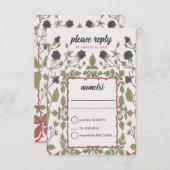 Vintage BlackBerry im Herbst UAWG RSVP Karte (Vorne/Hinten)