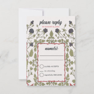 Vintage BlackBerry im Herbst UAWG RSVP Karte