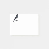 Vintage Blackbird Crow-Illustration Post-it Klebezettel (Vorderseite)