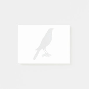 Vintage Blackbird Krähen Illustration Post-it Klebezettel