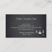 Vintage Blackboard Seamstress Visitenkarte (Rückseite)