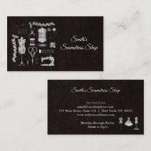 Vintage Blackboard Seamstress-Visitenkarte Visitenkarte (Vorne/Hinten)