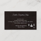 Vintage Blackboard Seamstress-Visitenkarte Visitenkarte (Rückseite)