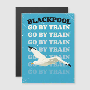 Vintage Blackpool-Strandposter Magnetkarte