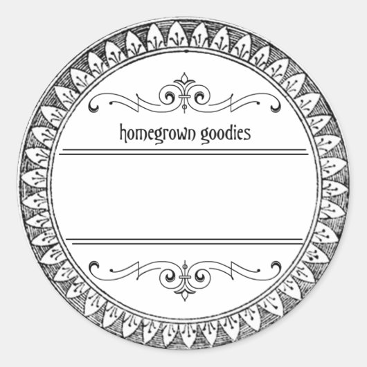 Vintage Blank Canning Jar Labels Runder Aufkleber (Vorderseite)