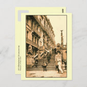 Vintage Blankenberge, Treppe der Löwen Postkarte (Vorne/Hinten)