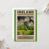 Vintage Blarney Castle Grußkarte Karte (Vorderseite/Rückseite Beispiel)