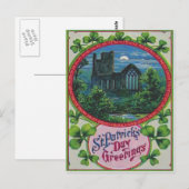 Vintage Blarney Castle St Patrick's Day Card Postkarte (Vorne/Hinten)