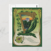 Vintage Blarney Castle St Patrick's Grußkarte Postkarte (Vorne/Hinten)