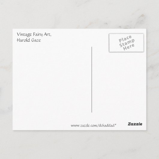 Vintage Blase Postkarte (Rückseite)