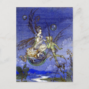 Vintage Blase Postkarte