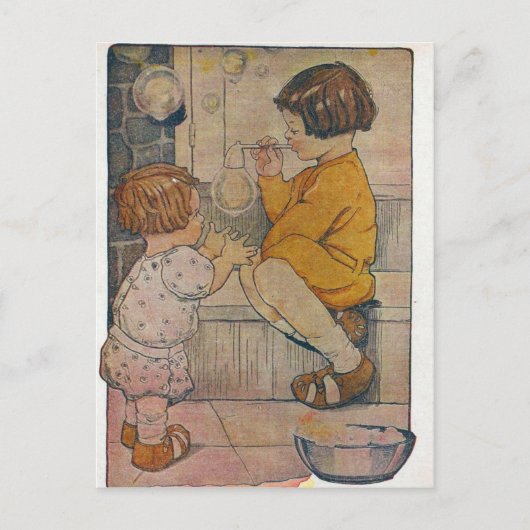 Vintage Blasen Postkarte (Vorderseite)