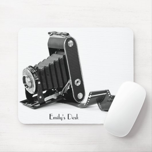Vintage Blasenkamera mit Filmrolle Mousepad (Mit Mouse)
