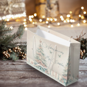 Vintage blasses Frohe Weihnachten Große Geschenktüte