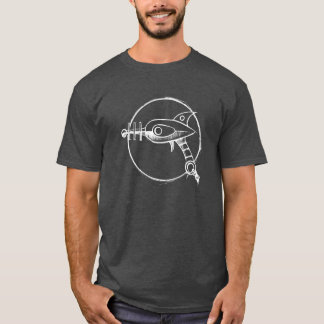 Vintage Blaster-Skizze zeichne Kunstwerk Tshirt