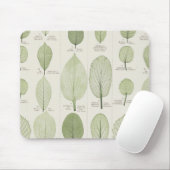 Vintage Blatt-Illustrationen Mousepad (Mit Mouse)