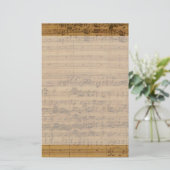Vintage Blatt-Musik durch Johann Sebastian Bach Briefpapier (Stehend Vorderseite)