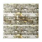 Vintage Blatt-Musik Fliese (Vorderseite)