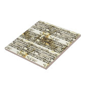 Vintage Blatt-Musik Fliese (Seite)