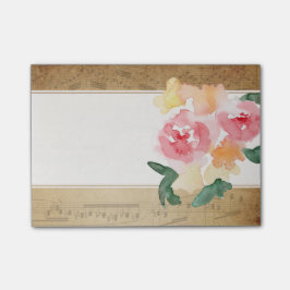 Vintage Blatt-Musik-klebrige Anmerkungen Post-it Klebezettel