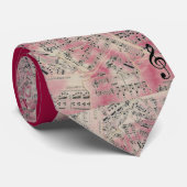 Vintage Blatt-Musik-Krawatte Krawatte (Gerollt)