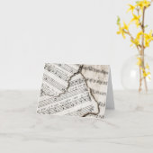 Vintage Blatt-Musiknoten Karte (Gelbe Blume)