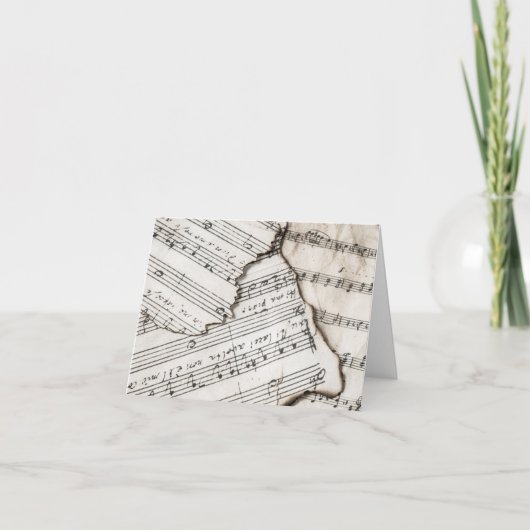 Vintage Blatt-Musiknoten Karte (Vorderseite)