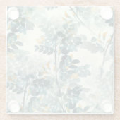 Vintage Blätter aus grünen Blättern Glasuntersetzer (Rückseite)