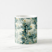 Vintage Blätter aus grünen Blättern Kaffeetasse (Mittel)