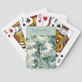 Vintage Blätter aus grünen Blättern Spielkarten