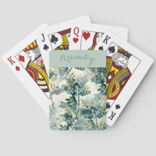 Vintage Blätter aus grünen Blättern Spielkarten