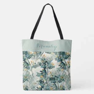 Vintage Blätter aus grünen Blättern Tasche