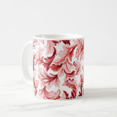 Vintage Blätter aus Spirale, dekorativ. Kaffeetasse (Vorderseite Links)