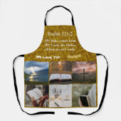 Vintage Blätter Christliche Geschenke für Frauen G Schürze (Vorderseite)